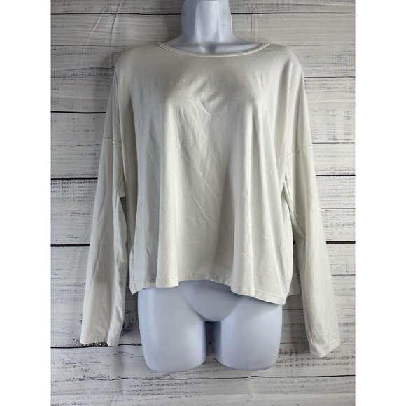 Beyond Yoga Tops - BEYOND YOGA Women's White Long Sleeve Daydreamer Pullover Shirt Large Activewear